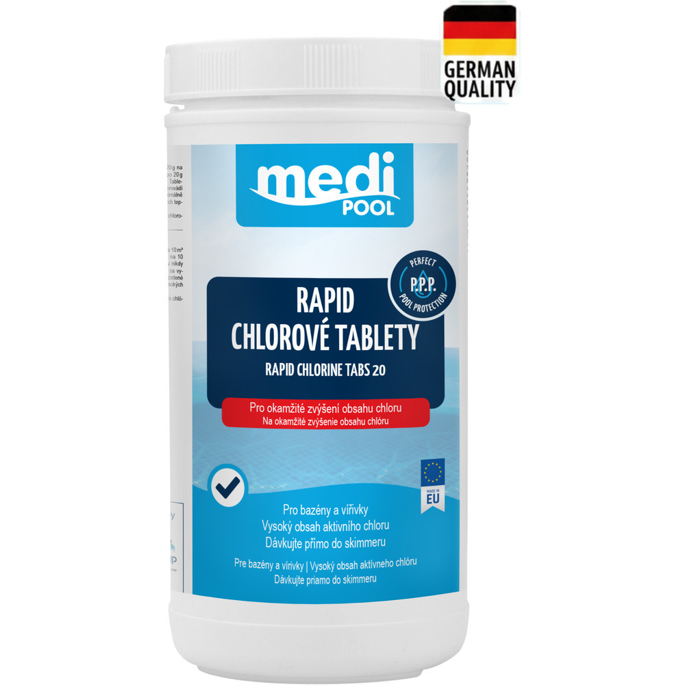 mediPOOL Rapid – chlórové tablety 20 g, 1,0 kg mediPOOL Rapid – chlórové tablety 20 g, 1,0 kg