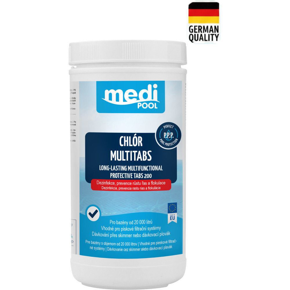 mediPOOL MULTIFUNKČNÉ tablety s pomalým rozpúšťaním (bez medi) 200 g, 1,0 kg 5527701MP03 mediPOOL MULTIFUNKČNÉ tablety s pomalým rozpúšťaním (bez medi) 200 g, 1,0 kg 5527701MP03