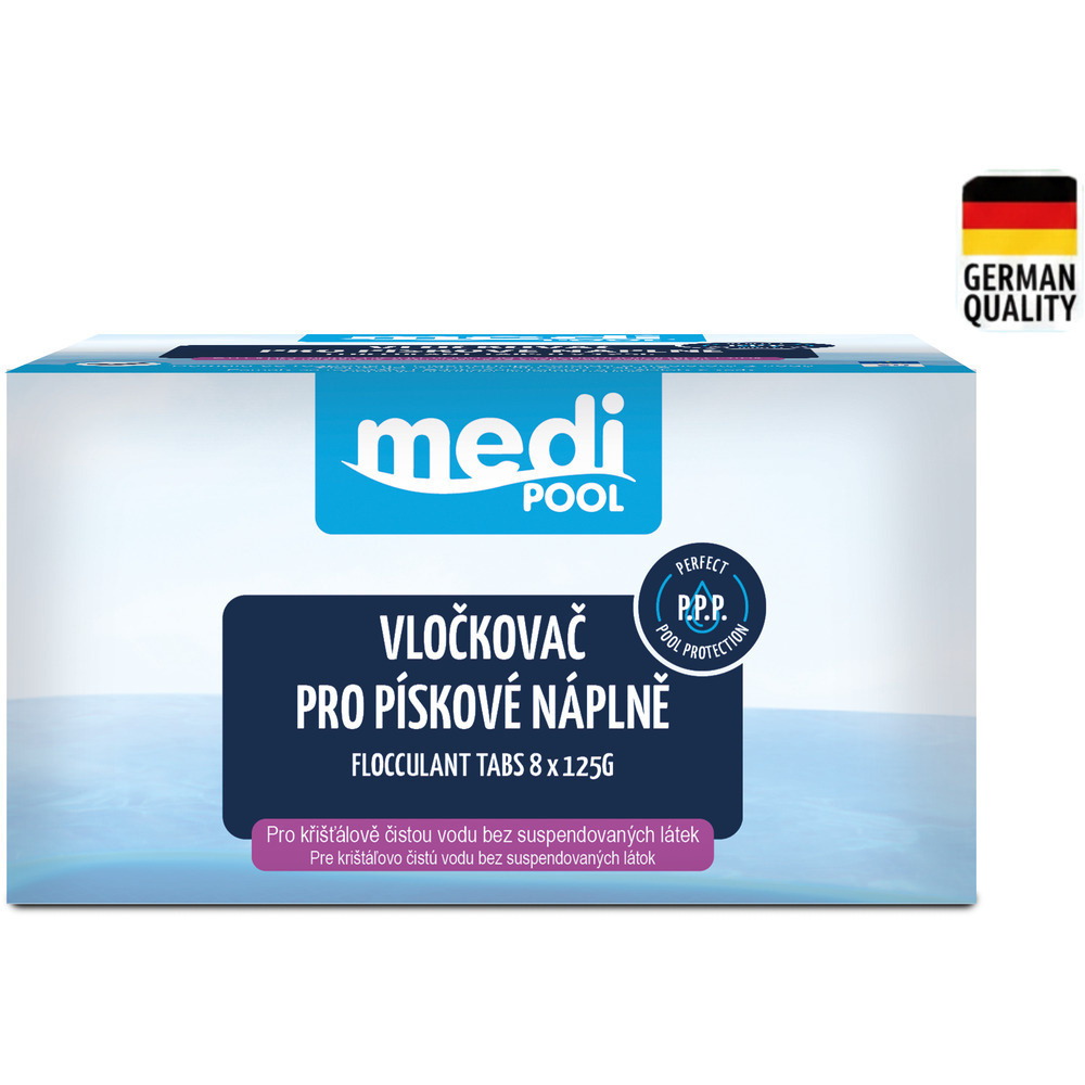 mediPOOL Tablety na flokuláciu 8x125 g 1,0 kg mediPOOL Tablety na flokuláciu 8x125 g 1,0 kg