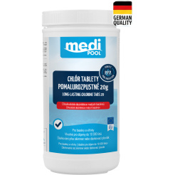 mediPOOL CHLÓR pomaly sa rozpúšťajúce tablety 20 g 1,0 kg