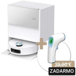 Robotický vysávač s mopom Dreame Aqua10 Ultra Roller Complete - biely + bezkontaktný teplomer