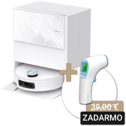 Robotický vysávač s mopom Dreame Aqua10 Ultra Track - biela + bezkontaktný teplomer