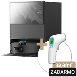 Robotický vysávač s mopom Dreame Aqua10 Ultra Track - čierna + bezkontaktný teplomer